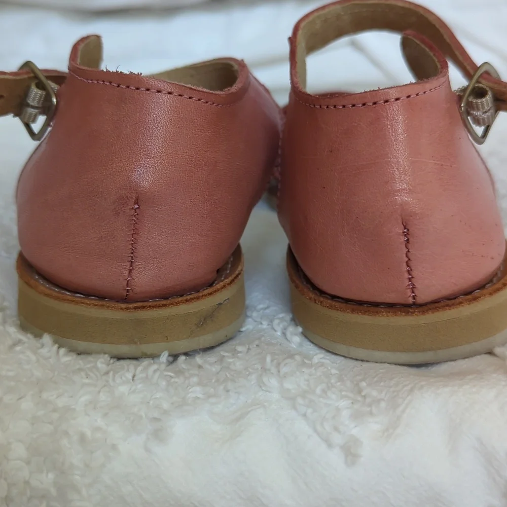 TROVA COLLECTION womens 8.5 HUARACHE VINTAGE HIPPIE SANDAL Handmade PINK Boho - Picture 4 of 4